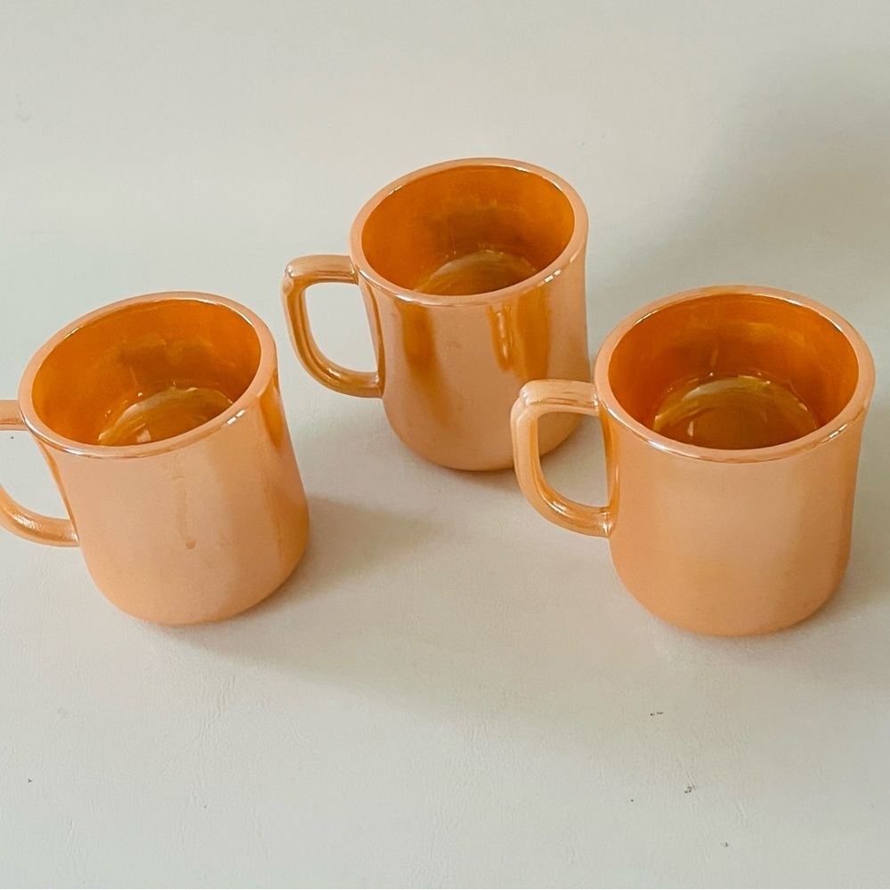 Fire King Orange Mugs Set of 3 - Picture 13 of 13